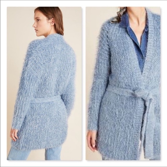 Anthropologie Powder Blue Long Cardi - Picture 1 of 7